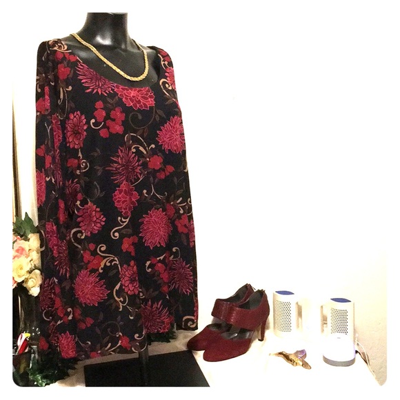 Apostrophe Tops - Apostrophe Long Sleeves Flora Blouse